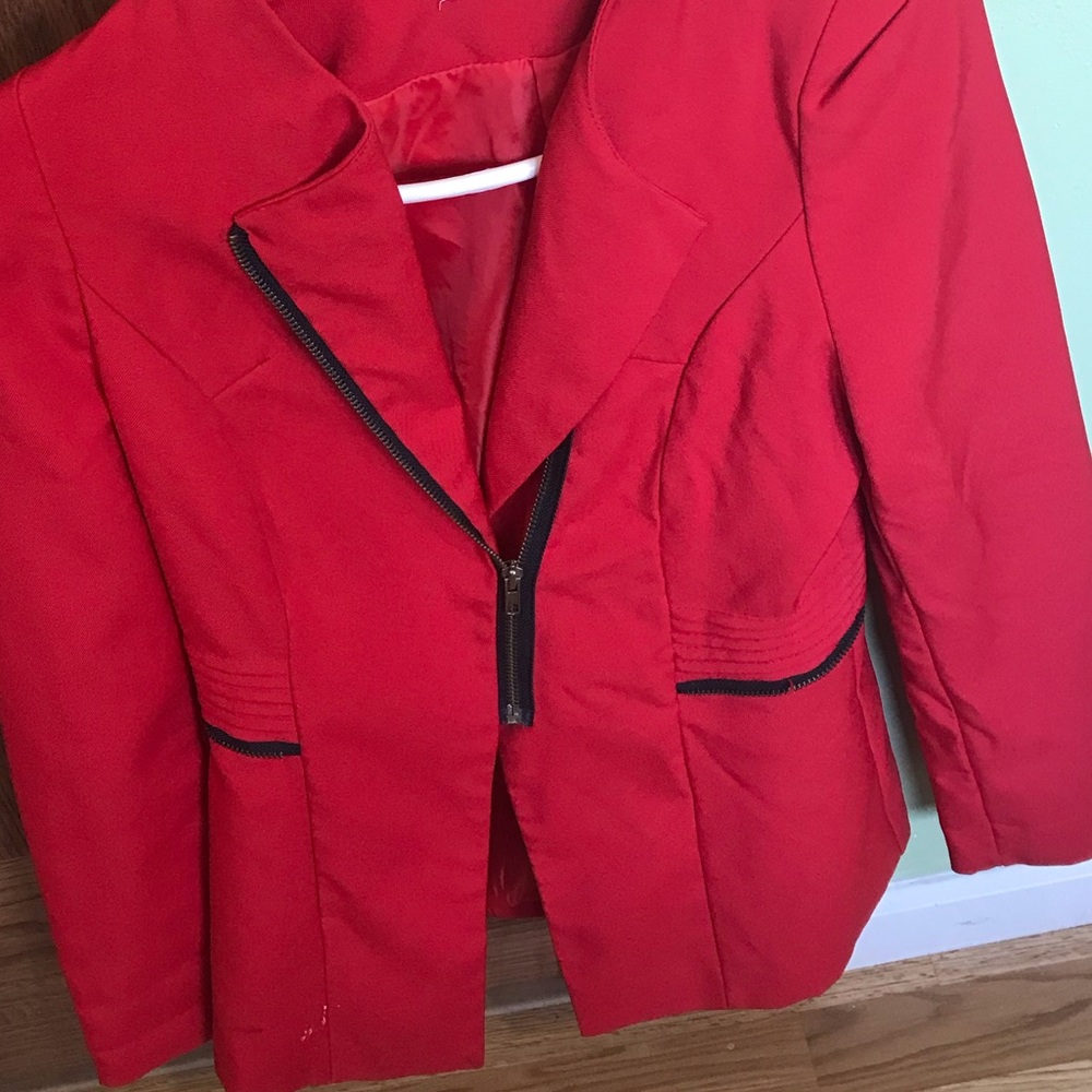 Solid red coat
